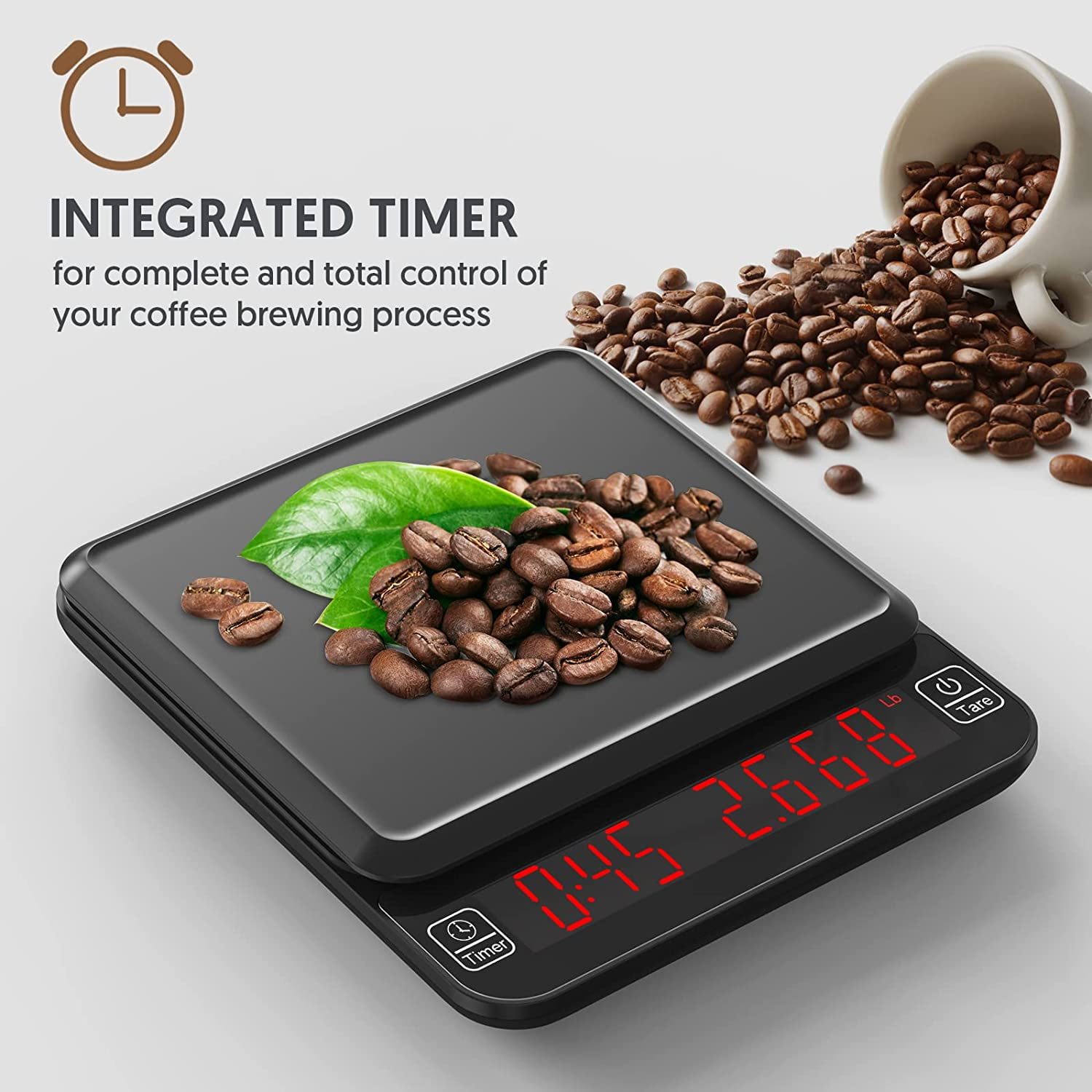 Cheap High Precision Mini Smart Coffee Pour Over Scale Bean Food Weighing  Kitchen Digital Drip Coffee Scale With Timer Independence Day Teacher's Day  Halloween Christmas Wedding Birthday Valentines Day Gift Coffee Accessories  