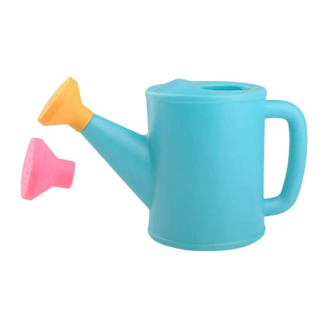 Regadera pequeña con aspersor de 700 ml para plantas de interior, ideal para playa, para niños y niñas. Azul