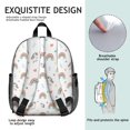 thumbnail image 5 of Unicorn and Leaf White Pattern Backpack for School, Cute School Bag with Adjustable Shoulder Straps and Padded Back, 13.8"x11.4"x6", 5 of 5