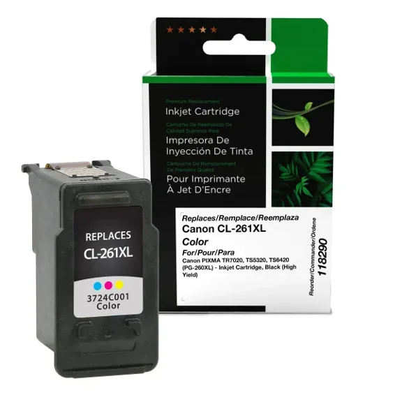 Remanufactured Clover Imaging High Yield Color Ink Cartridge compatible with Canon CL-261XL (3724C001)
