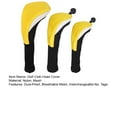 thumbnail image 7 of Hyasfey 3Pcs Golf Club Head Cover Mesh Golf Club Headcovers with Interchangeable No. Tags 3 4 5 6 7 X for Fairway Woods Driver Hybrids, 7 of 7