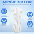 thumbnail image 4 of White 6P2C RJ11 Plug Telephone Modem Line, 14M for Landline Telephone, 4 of 5