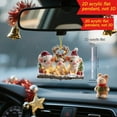 thumbnail image 5 of Qwtwty Room Decor Christmas Piglet Christmas Piglet 2D Acrylic Car Keychain Pendant Holiday Decorations Props, 5 of 9