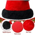thumbnail image 3 of Santa Hat, Extra Thicken Velvet Christmas hat for Adults, Comfortable Xmas Holiday Hat,1 Pcs, 3 of 5