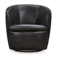 thumbnail image 4 of Signature Design by Ashley Kierreys 360 Degree Leather Upholstered Swivel Chair, Midnight, 4 of 7