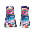 thumbnail image 7 of Pofeuu Colorful Donut Print Women's Sleeveless Dress, Loose Fit Summer Dress, Casual Tank Dress for Women, 7 of 7