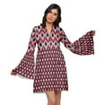 thumbnail image 5 of Moomaya Long Bell Sleeve Dress For Women Casual Printed Summer Pleated Kurta, 5 of 6