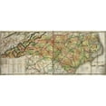 thumbnail image 2 of Vintage Maps 24x12 Black Modern Framed Museum Art Print Titled - North Carolina 1900 Panorama, 2 of 4