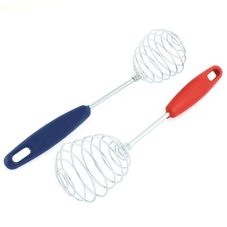 2 Pcs Stainless Steel Handheld Egg Milk Cream Blender Mixer Whisk Beater Frother