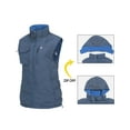 thumbnail image 3 of Little Donkey Andy Women's Fleece Puffy Vest Warm Sleeveless Puffer Jacket with Removable Hood for Golfing Hiking Navy Blue L, 3 of 7