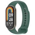 thumbnail image 2 of Compatible For Xiaomi Smart Band 8 Silicone Watch Bands Strap Replacement with Metal Connector DarkGreen, 2 of 5