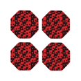thumbnail image 1 of Vsdgher Playing Cards Print Leather Coasters for Drinks, Durable Drink Coasters 4 Set for Tabletop Protection, Luxurious Home Décor and Housewarming Gift-Octagon, 1 of 6
