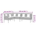thumbnail image 4 of vidaXL L-shaped Garden Sofa with Cushions Grey Poly Rattan, 4 of 5