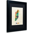 thumbnail image 2 of Trademark Fine Art "Belize Watercolor Map" Canvas Art by Michael Tompsett Black Matte, Black Frame, 2 of 4
