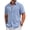 Blue, variant on COOFANDY Men' Cuban Guayabera Shirts Button Down Short Sleeve Shirt Casual Linen Summer Beach Shirts