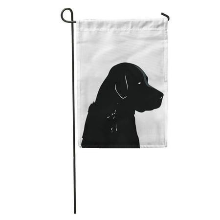 SIDONKU Dog Black Lab Companion Man Best Friend Pet Pound Garden Flag Decorative Flag House Banner 28x40