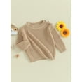 thumbnail image 3 of Bagilaanoe Toddler Baby Girl Boy Knitted Sweater Long Sleeve Pullover 3M 6M 12M 18M 24M 3T Kids Warm Jumpers Tops Fall Loose Knitwear, 3 of 9