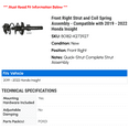 thumbnail image 2 of Front Right Strut and Coil Spring Assembly - Compatible with 2019 - 2022 Honda Insight 2020 2021, 2 of 2