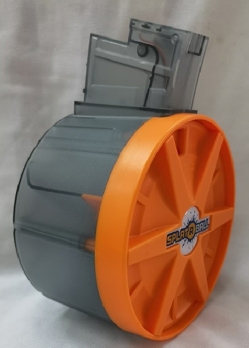 SPLATRBALL Orange 800 Round Water Bead Drum Magazine for Water Bead Blasters. 1 piece included.