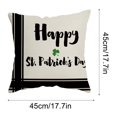 thumbnail image 2 of Puntoco St. Patrick'S Day Cotton Linen Cushion Cover Throw Case Sofa Home Decor, 2 of 2