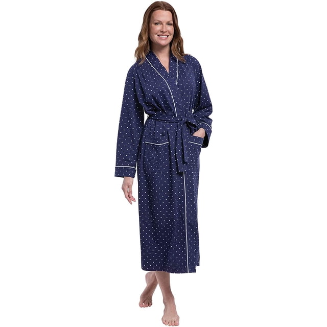 Long Women's Cotton Robes - Soft Robe Womens