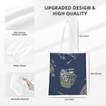 thumbnail image 4 of YFYANG Reusable Cotton Canvas Tote Shopping Bag, Watercolor Floral Pattern Washable Portable Grocery Bag for Daily Travel, 4 of 8
