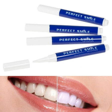 4pk Perfect Smile Advanced Easy-Click Teeth Whitening Pens Oral Care Brush