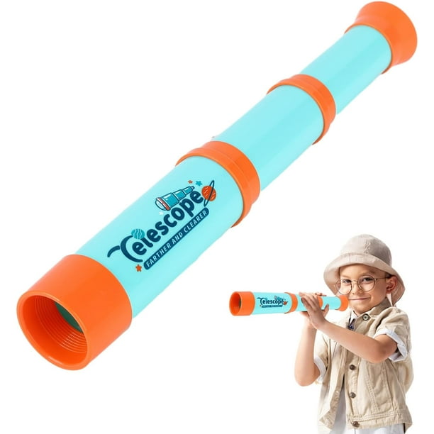 Telescopio monocular de juguete, telescopio de juguete para niños, telescopio de mano para niños, mini telescopio retráctil, juguete educativo de ciencia para niños, juguetes para fiestas de cumpleaño