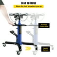thumbnail image 5 of KFFKFF Hydraulic Telescoping Transmission Jack, Adjustable Height 33"-67", 1100 lbs Capacity, 2-Stage Floor Jack with Foot Pedal and 360° Swivel Wheels for Garage and Workshop Use, 5 of 9