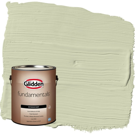 Glidden Fundamentals Pickling Spice / Green Semi-Gloss Exterior Paint, 1 Gallon