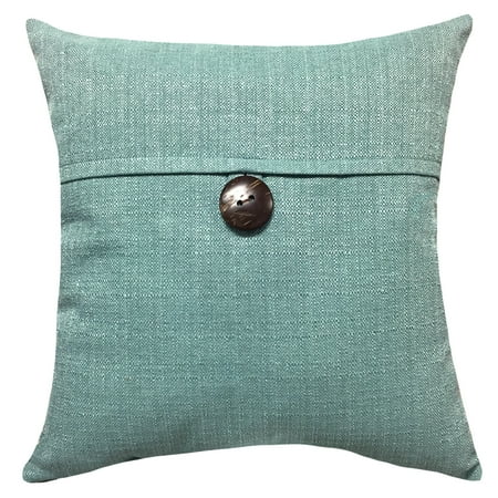 Mainstays Mainstays Coco Button Decorative Throw Pillow Turquoise
