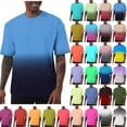 thumbnail image 5 of Chiccall Mens Gradient Summer Tops Casual Comfy Crew Neck Short Sleeve T Shirts Soft Loose Stretch Workout Gym Tees, 5 of 5
