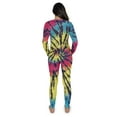 thumbnail image 3 of #followme Women's Thermal Henley Bodysuit - Cozy and Comfortable Winter Sleepwear and Loungewear Union Suit (Tie Dye Bright Swirl, X-Large), 3 of 3