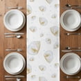 thumbnail image 4 of Table Runner 120 Inches Long for Kitchen Dining, White Conch Coastal Dresser Scarf Farmhouse, Dining Table Decorations for Wedding/Parties, Nautical Summer Beach Ocean Sea 13 x 120 In, 4 of 8