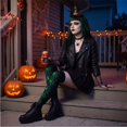 thumbnail image 6 of Voska Women's Halloween Print Thigh High Tube Socks Soft Stretchy Party Holiday Festival Decor C One Size, 6 of 6