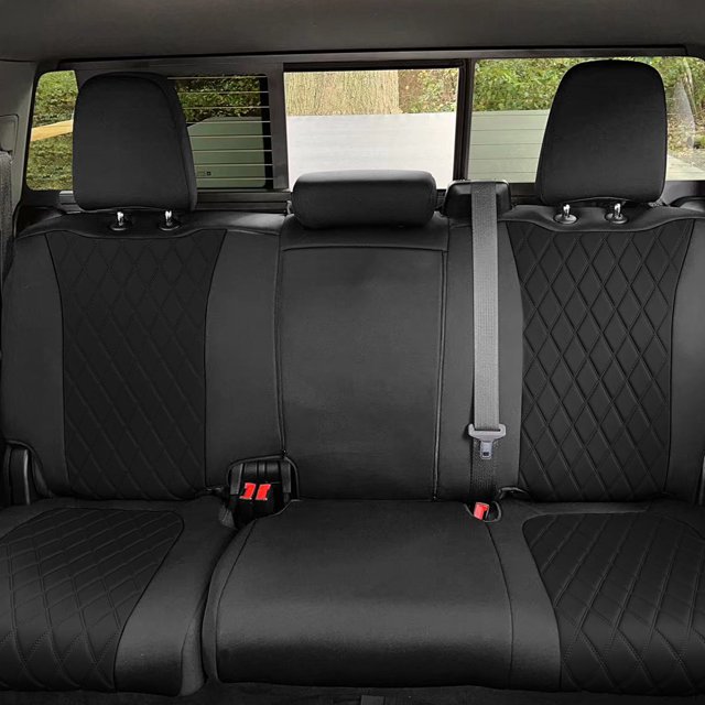 Neoprene Waterproof Custom Fit Seat Covers for 2019-2022 GMC Sierra 1500 2500HD 3500HD SLT | AT4 | DENALI with Water Resistant Neosupreme Insert Rear Set