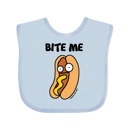 

Inktastic Hotdog Bite Me Gift Baby Boy or Baby Girl Bib