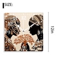 thumbnail image 2 of 12 Inch Wall Clock Battery Operated Silent Clock Decorative for Office, Kitchen, Outdoor, Living Room，African Woman Africa Pattern Multicolor, 2 of 4