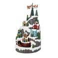 thumbnail image 3 of FG Square Santa Hill Town Train Mountain Animated with LED Lights Christmas Village 10" x 10" x 17.5", 3 of 6
