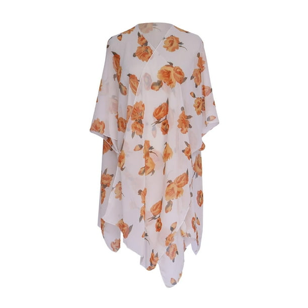 Beach Kimono Gasa Blusas de pya Amarillo Zulema Cárdigan tipo kimono de playa