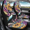 thumbnail image 4 of XYZCANDO Hummingbird Floral Pattern Car Seat Covers Elastic Fabric Soft Front Seat Covers Interior Car Interior, Thin Anti-Scratch Sedan SUV, 4 of 10