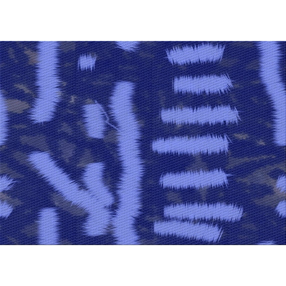 Ahgly Company Indoor Rectangle Patterned Cobalt Blue Area Rugs, 2' x 5'