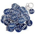 thumbnail image 1 of 001-100 Numbered Tags with Key Ring, 100Pcs Stamping Number Tags Labels, Round Metal Numbered Marking Identification Hang Tags for Keys, Cabinets, Boxes, Animals, Plants Classification, 1 of 6