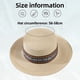 thumbnail image 2 of Sombrero de paja de estilo retro para mujer, con circunferencia de 56-58 cm, para viajes, playa, parasol, protector solar, parte superior plana, ala grande, 2 of 5