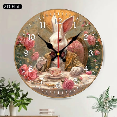 Equestrian Palomino Horse Farmhouse Round Wall Clock Silent Decorative