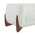 thumbnail image 6 of GDF Studio Oversized Faux Sherpa Boucle 3-Seat Sofa with Wood Legs, Beige, 6 of 9
