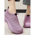 thumbnail image 7 of Women's Orthopedic Arch Support Wide Width Walking Shoes,Protective Toe Cap Non-Slip Thick Sole Breathable Knit Drawstring Slip On Casual Sneakers, 7 of 7