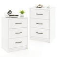 thumbnail image 1 of Costway 2 PCS 3-Drawer Nightstand Modern Bedside Table with Storage Anti-Toppling Kit for Bedroom White, 1 of 9