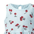 thumbnail image 5 of Glisme Fashion Girls Dresses Size 2-3 Y Summer Small And Medium And Linen Cherry Printed Sleeveless Vest Dress Light Blue Sundress For Girl, 5 of 5
