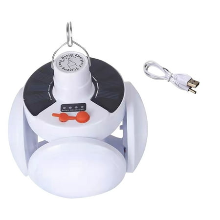 

Buodes Solar Lights Outdoor Waterproof Solar Lights Outdoor Waterproof Solar Camping Lights Anern LED Rechargeable Lights with Hook Folding Football Bulbs Portable Tent Lights